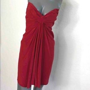 Zimmermann Silk Strapless Draped Cocktail Dress